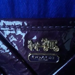 Purple Coach clutch